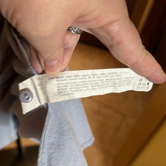 Zara Basic Casual 100% Cotton Light Blue Shirt Jumpsuit Romper Size XS - Picture 12 of 14